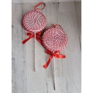 Large peppermint sucker lollipop ornament Xmas candy